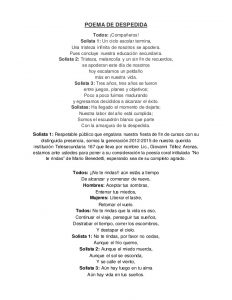 Poesia de despedida a los alumnos de sexto grado | Actualizado mayo 2026